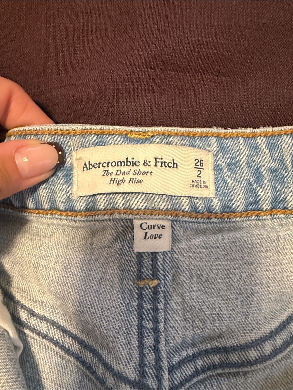 Abercrombie & Fitch curve love Light Wash High-Rise Denim Shorts - Picture 2 of 4